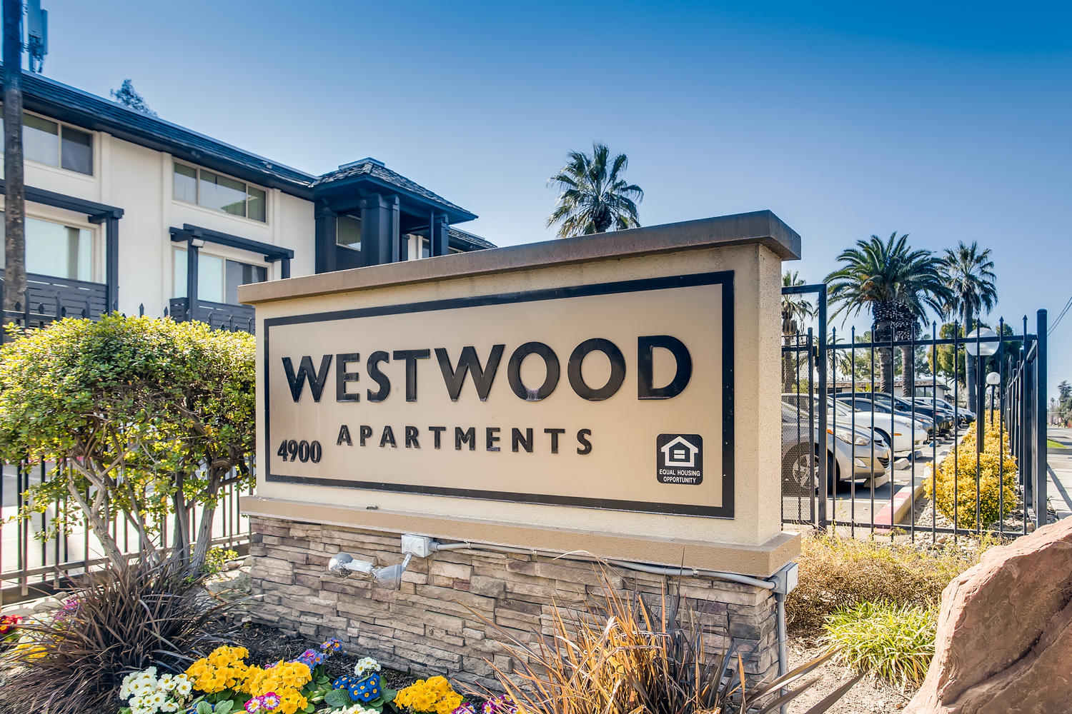 Westwood Apartments monument sign