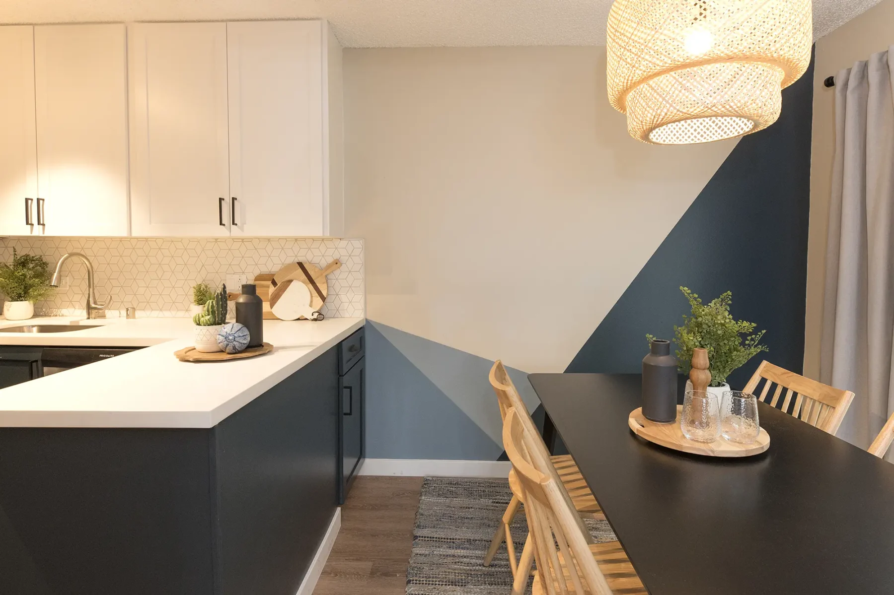 dining room and kitchen